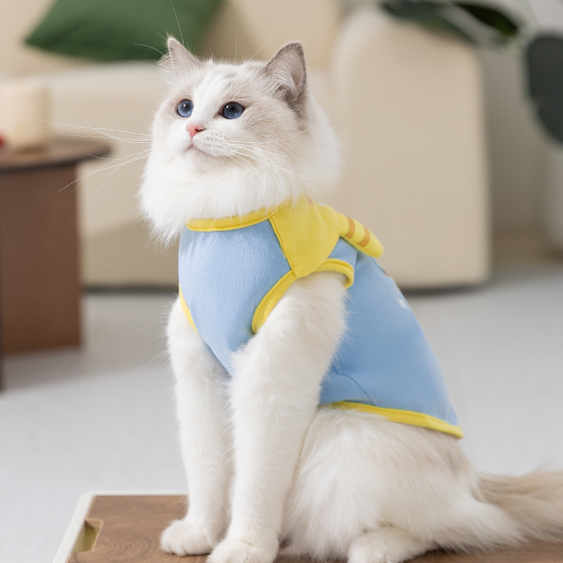 Gato primavera y verano monstruo collar gato pequeño gato chaleco gato sin pelo ropa de mascota felina Teddy chaleco perro pequeño