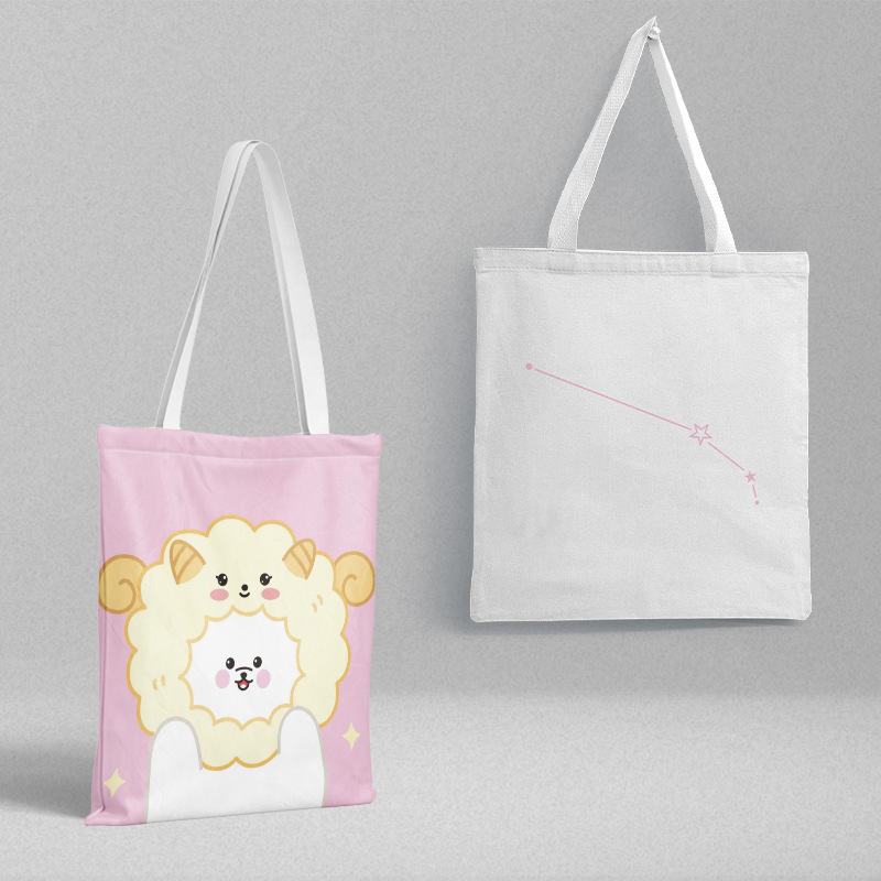 Aries Canvas Bag 36X39Cm Pp Bag Packaging Constellation Peripheral School Bag Handbag Shoulder Bag Shopping Bag