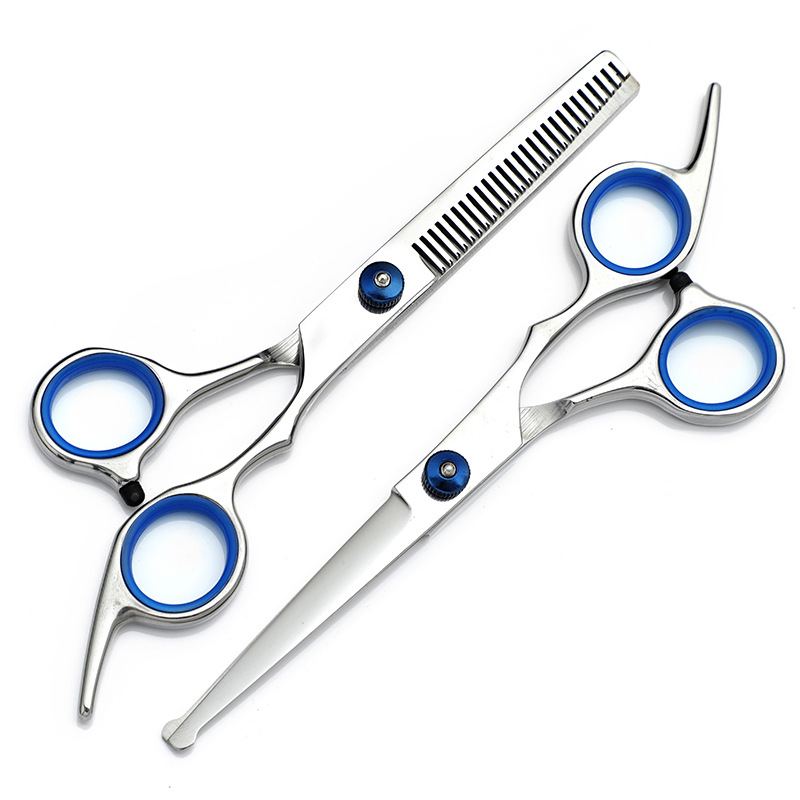 Tijeras de peluquería clásicas tijeras de peluquero tijeras planas tijeras de dientes tijeras combinadas traje oblicuo cola tijeras para mascotas