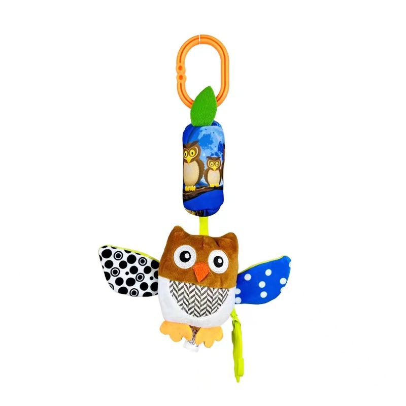 Nuevo bebé carillones de viento mordedor cama colgando coche colgando juguetes bebé dibujos animados mordedor colgante animal campana de cobre campanas de viento cama colgando
