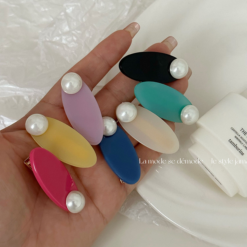 2023 neue Perle haarnadel frauen sommer stirn pony haar clip kopfschmuck seite gebrochen haar ente rechnung clip haar clip_voghion.com