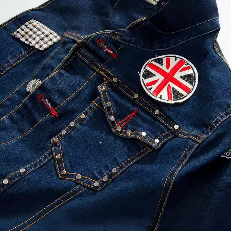 Джинсовая куртка, корейский стиль, slim fit