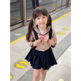 jk制服套装女童春装2025新款儿童韩系裙子女孩水手服女大童连衣裙