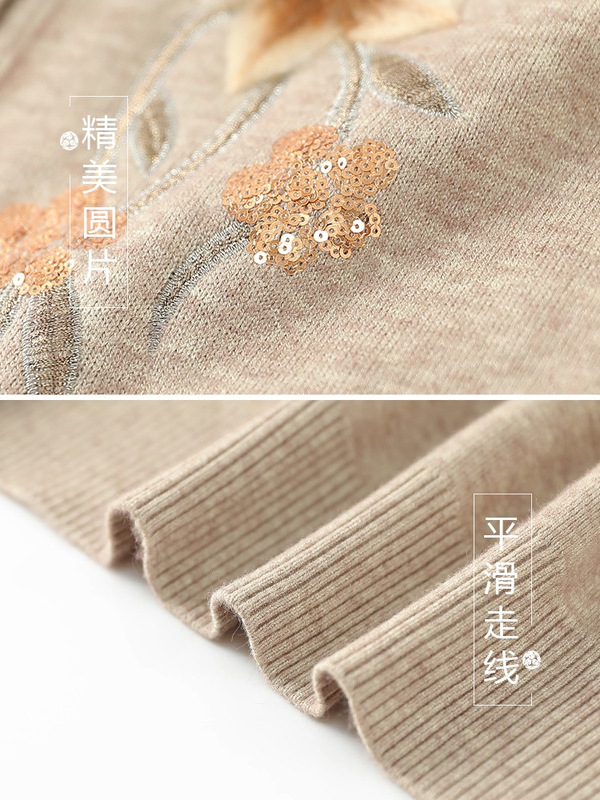 奶奶秋装外套女中老年人保暖衣服妈妈毛衣老人老太太春秋针织开衫|undefined