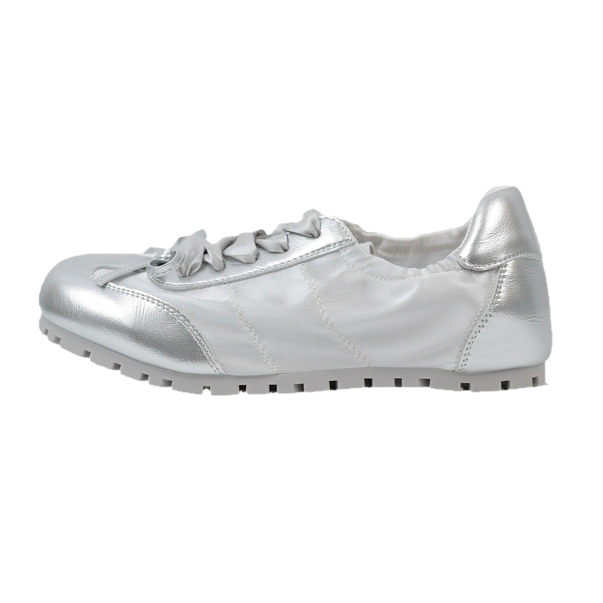 [Trendy South] 2025 primavera nuevo estilo de suela suave zapatos individuales satinado plano deportes ocio ballet alemán zapatos de entrenamiento mujeres