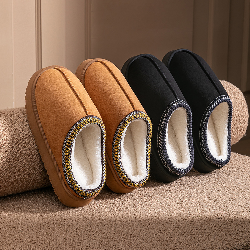 Women's cotton slippers 2026 new model for autumn and winter, suitable for outdoor wear, with added fleece, thickened, warm, non-slip, for indoor home use, for couples and men Women's cotton slippers 2026 new model for autumn and winter, suitable for outdoor wear, with added fleece, thickened, warm, non-slip, for indoor home use, for couples and men
