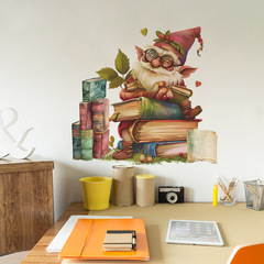 外貿愛學習的小矮人教室幼兒園臥室家居裝飾牆貼貼紙自粘批發跨境