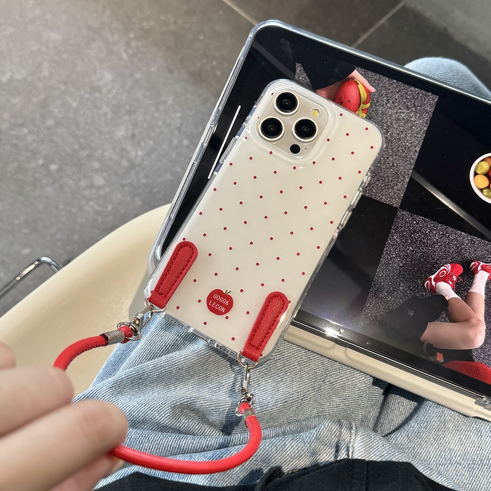 Celebrity-style Red Polka Dot Handbag-style Phone Case Suitable 16 Pro Max, New Models IPhone 14, 15, And 13 For Women_voghion.com