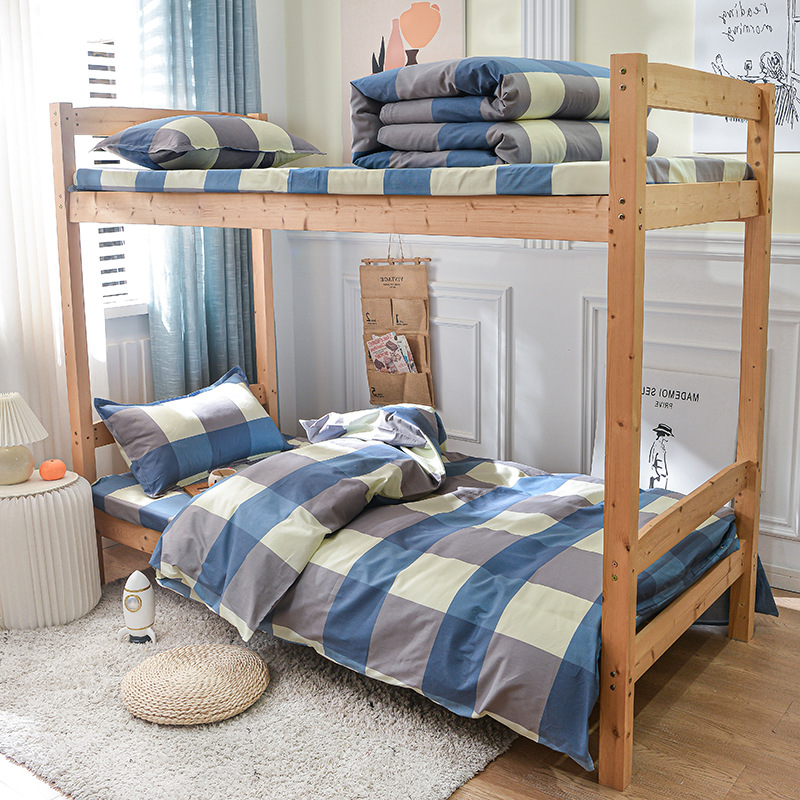 Model elegan (katun murni 133x72) / Set tiga potong [sarung quilt 155*210, sprei 150*220, sarung bantal 48*74cm]
