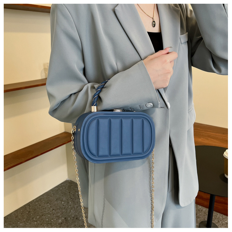 Women's Twisted Handle Chain Shoulder Crossbody Bag, Elegant Style_voghion.com
