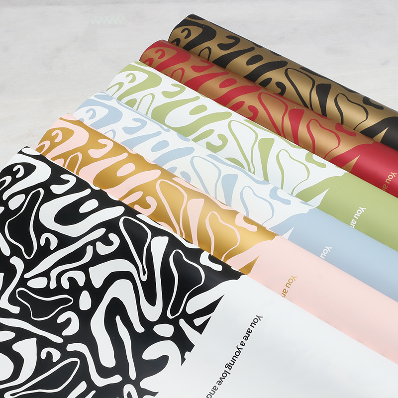 Huaxi París graffiti papel de embalaje de flores impermeable estilo coreano florista ramo material de papel de embalaje de flores