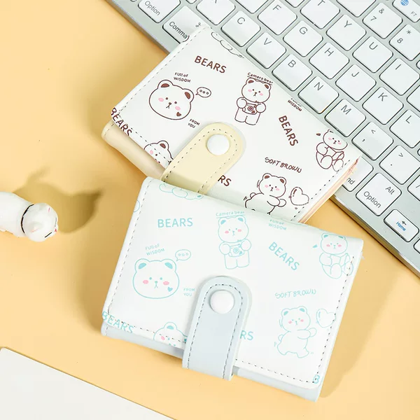 Korean Style Women's Wallet Girls Wallet Short Cartoon Cute Multi-Card Slot Coin Purse Wallet Wallet Wholesale