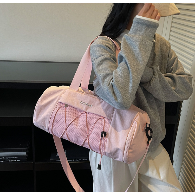 New Trendy Handheld Short-Distance Travel Bag Women's Fashion Lightweight Shoulder Crossbody Gym Bag with Independent Shoe Compartment Business Trip Luggage Bag