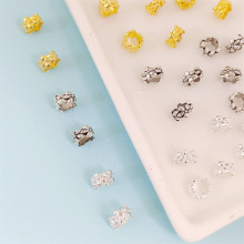 diy串珠手链藏银合金花朵隔珠圈麻花圈古银隔片手串配珠子配件