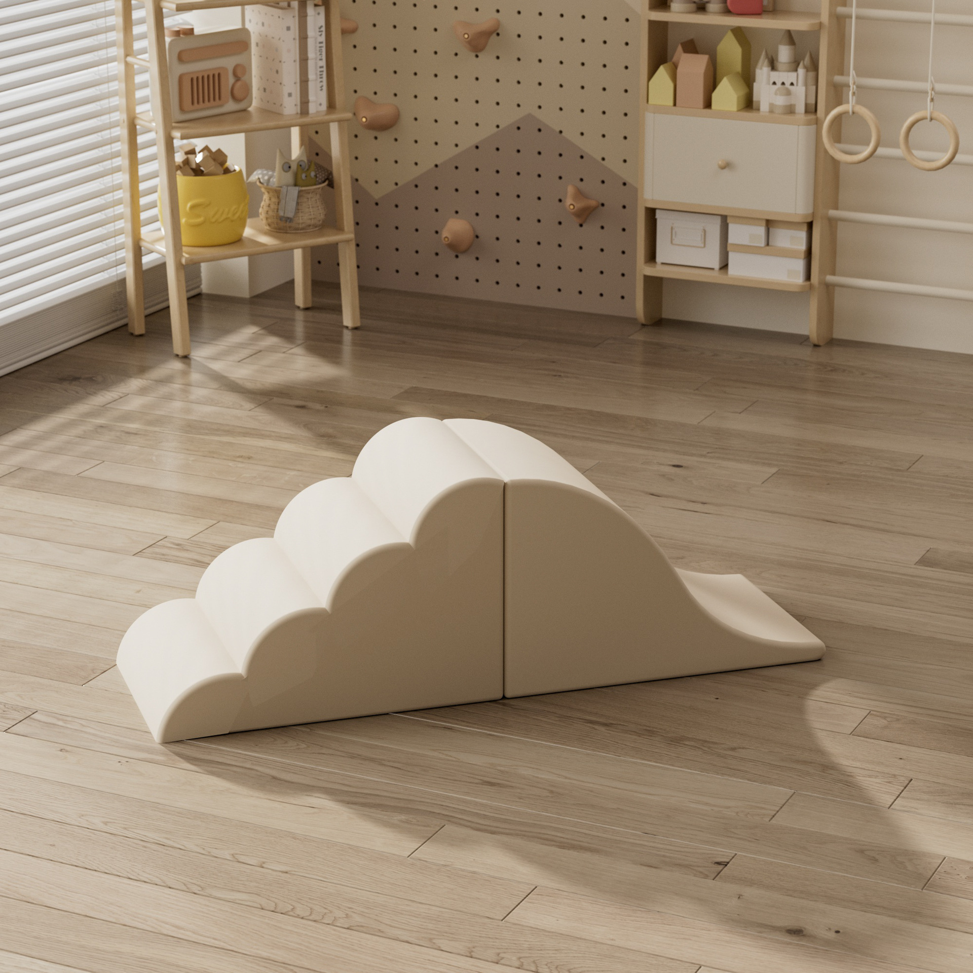 Centro de educación temprana al por mayor transfronterizo, combinación de escalada y deslizamiento de software, entrenamiento de integración sensorial para bebés, tobogán de bolsa suave para interiores para niños