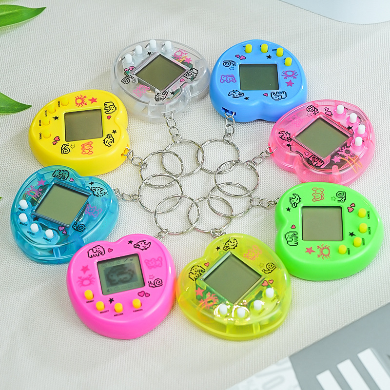 Cross-Border Hot-Selling Love Peach-Shaped Electronic Pet Machine Pendant Children's Virtual Electronic Elf Game Console Development Toy