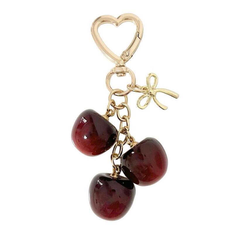 Cherry Keychain Cherry Keychain Bag Accessory Bow Keychain Women's Bag Accessory Holy Birth Cherry Keychain Cherry Keychain Bag Accessory Bow Keychain Women's Bag Accessory Holy Birth