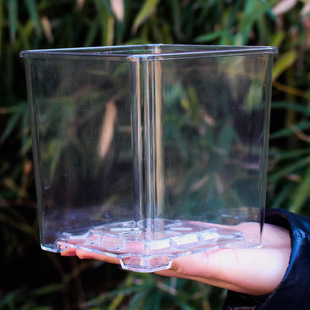 Acrylic High-permeability Flower Pot Plastic Orchid Flower Potted Phalaenopsis Household Durable Transparent Resin Square Pot