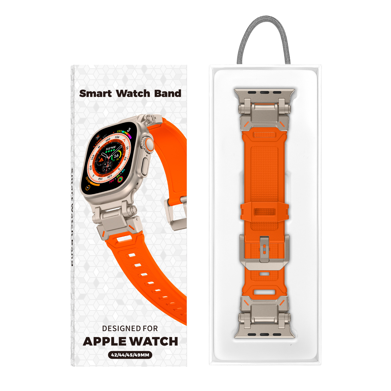 Aplicable a Apple Watch 123456789 Generación de Apple I reloj Explorer conector metálico TPU Correa