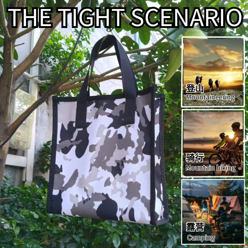 Bolsa de almacenamiento de camping al aire libre personalizada para viajes, ciclismo, cartera deportiva, camuflaje, bolsa de herramientas de gran capacidad, bolsa colgante impermeable