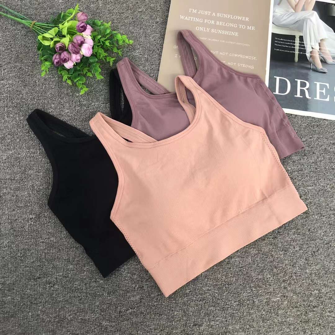 Nuevo chaleco sin costuras de alta elasticidad de alta calidad de dama sin anillo de acero bra de yoga ropa interior deportiva mujer al por mayor