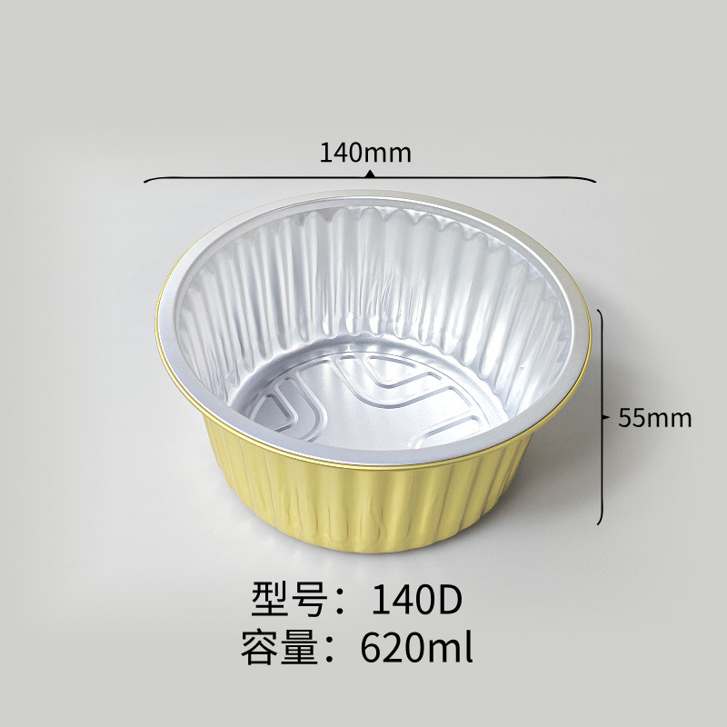 Caja de papel de aluminio de oro aislamiento caja de embalaje de alimentos cubiertos para llevar caja de embalaje de comida barbacoa