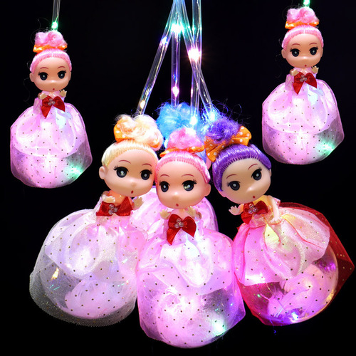 Wholesale flashing cartoon lantern pop balls rolling gift night market stall children's glowing toys