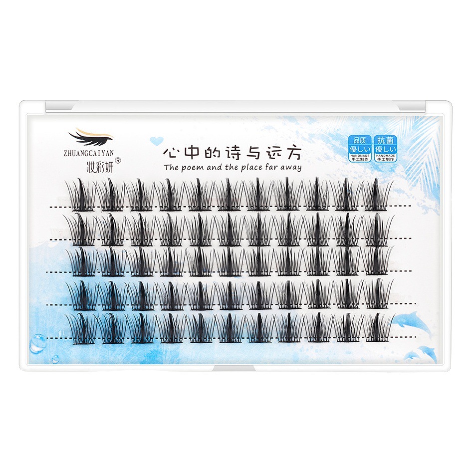 ¡Extremadamente fino madre es desordenado! Trilogía perezosa pestañas postizas mujer simulación natural solo racimo segmentado pequeño Diablo