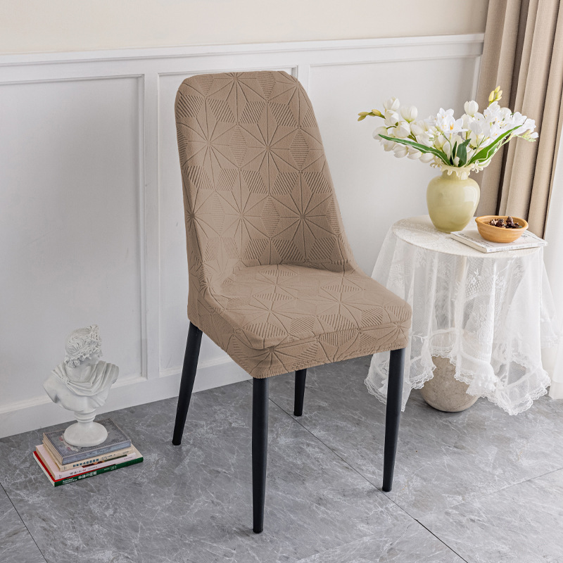 Personalizado transfronterizo simple comedor pequeño silla curva cubierta elástica cubierta taburete cubierta asiento de mesa de comedor estilo moderno minimalista