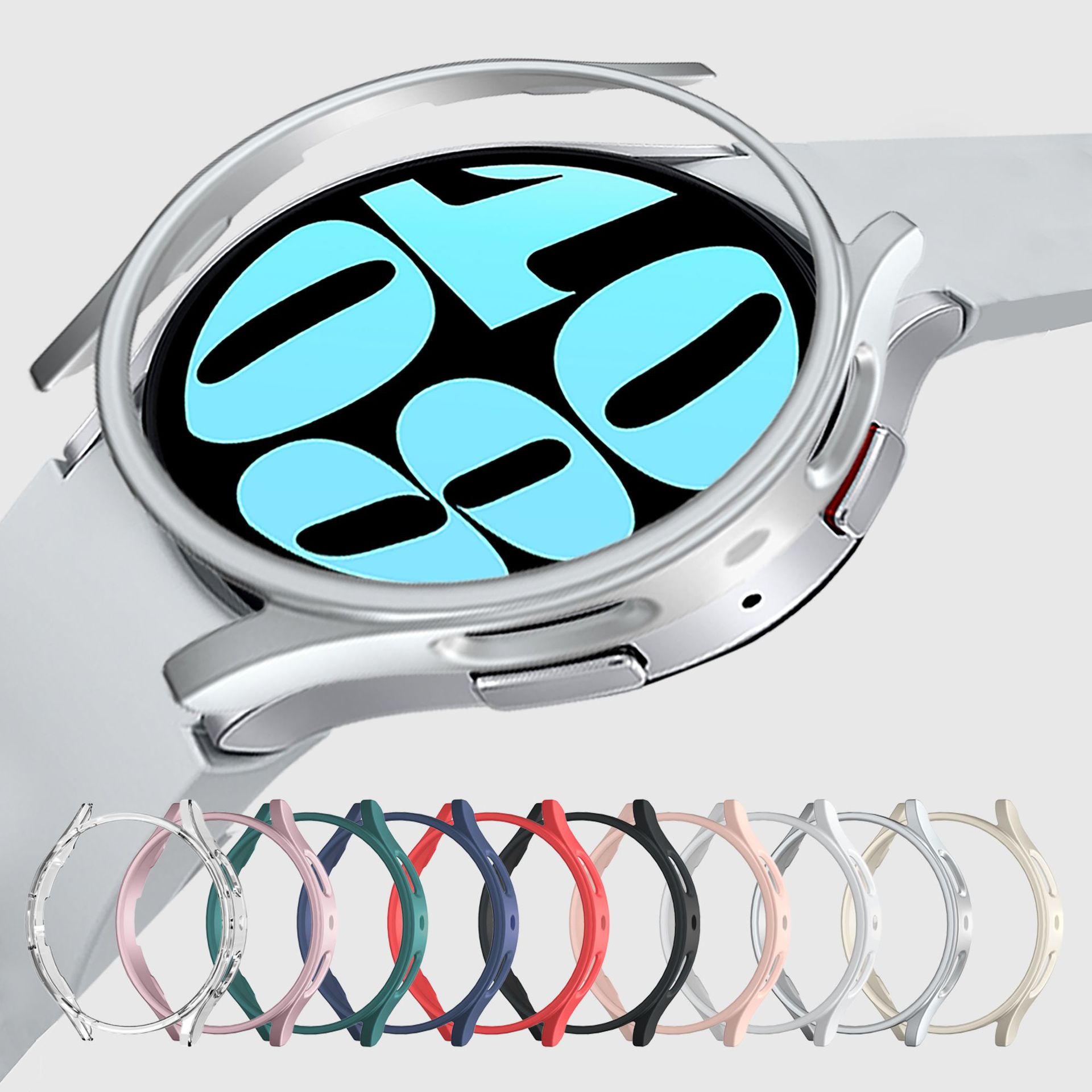 国鸿基适用三星手表壳 galaxy watch7 40/44mmPC镂空手表保护套