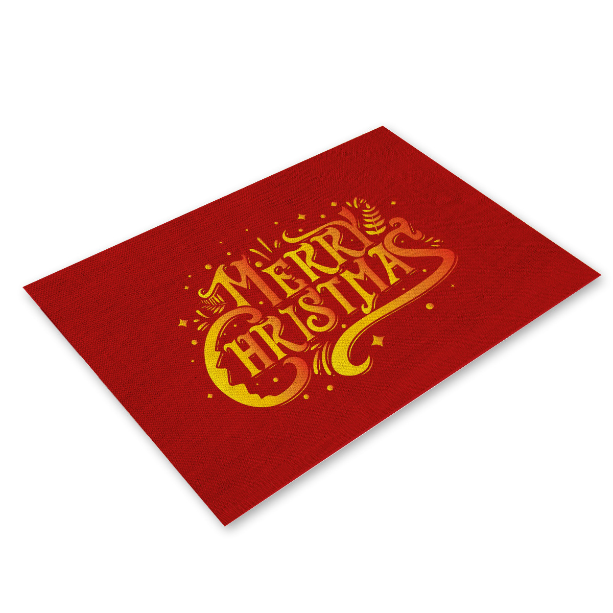 Mantel Individual de Lino para Navidad - Diseño de Dibujos Animados, Aislante, para Decoración