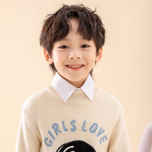 Children's White Collar Shirt Collar for Boys and Girls Baby Knit Sweatshirt Cotton Decorative Collar Versatile Base Collar