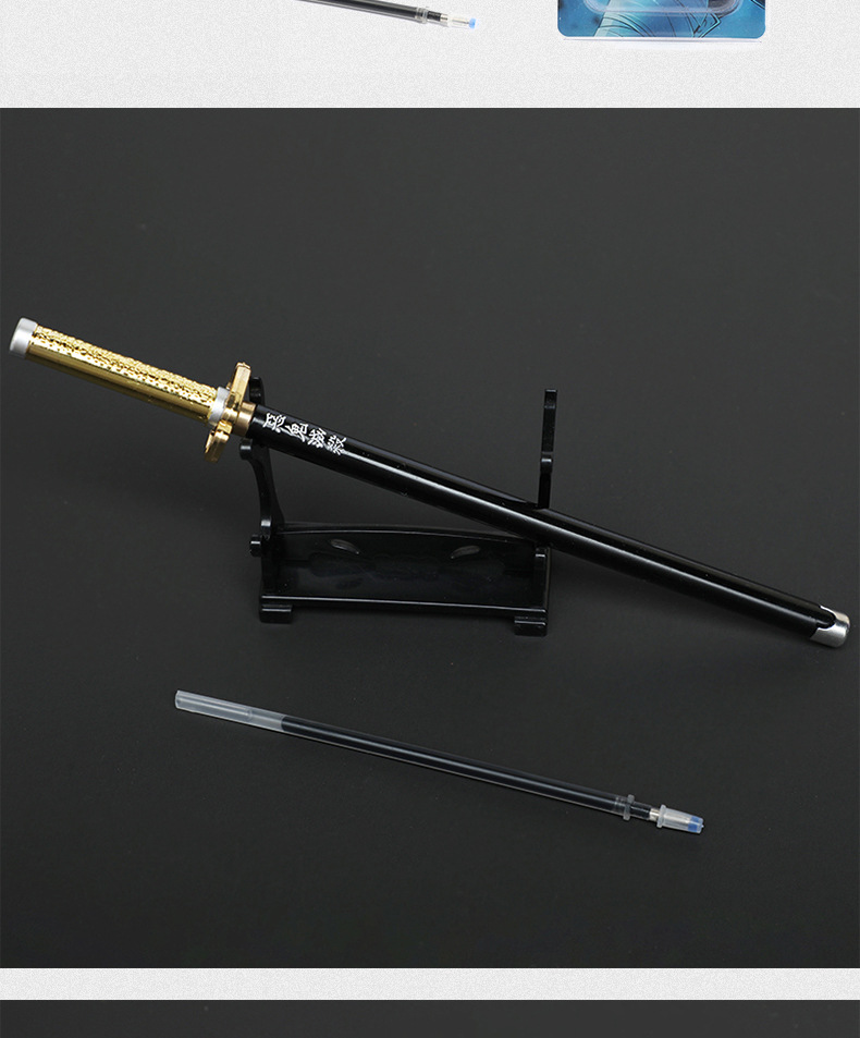 鬼灭之刃武器中性笔创意卡通玩具可换芯 动漫周边学生文具桌面摆件详情图10