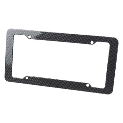 New Carbon Fiber Pattern Plastic Abs License Plate Protection Frame American License Plate Frame Suitable for American and Canadian License Plate Frames (License plate holder/license plate holder) - 1-pack-with-1-pack-of-screws