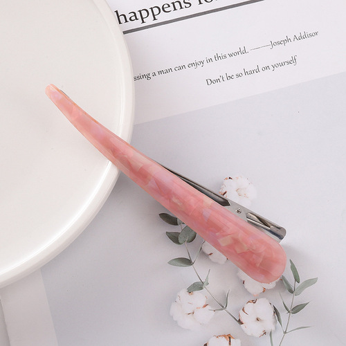 Korean Version Hair Accessories for Women Acrylic Ox Horn Clips Large Size Rear Hairpin Hairstyle Acrylic Hair Clip Pattern Elegant Hairstyle Top Clip