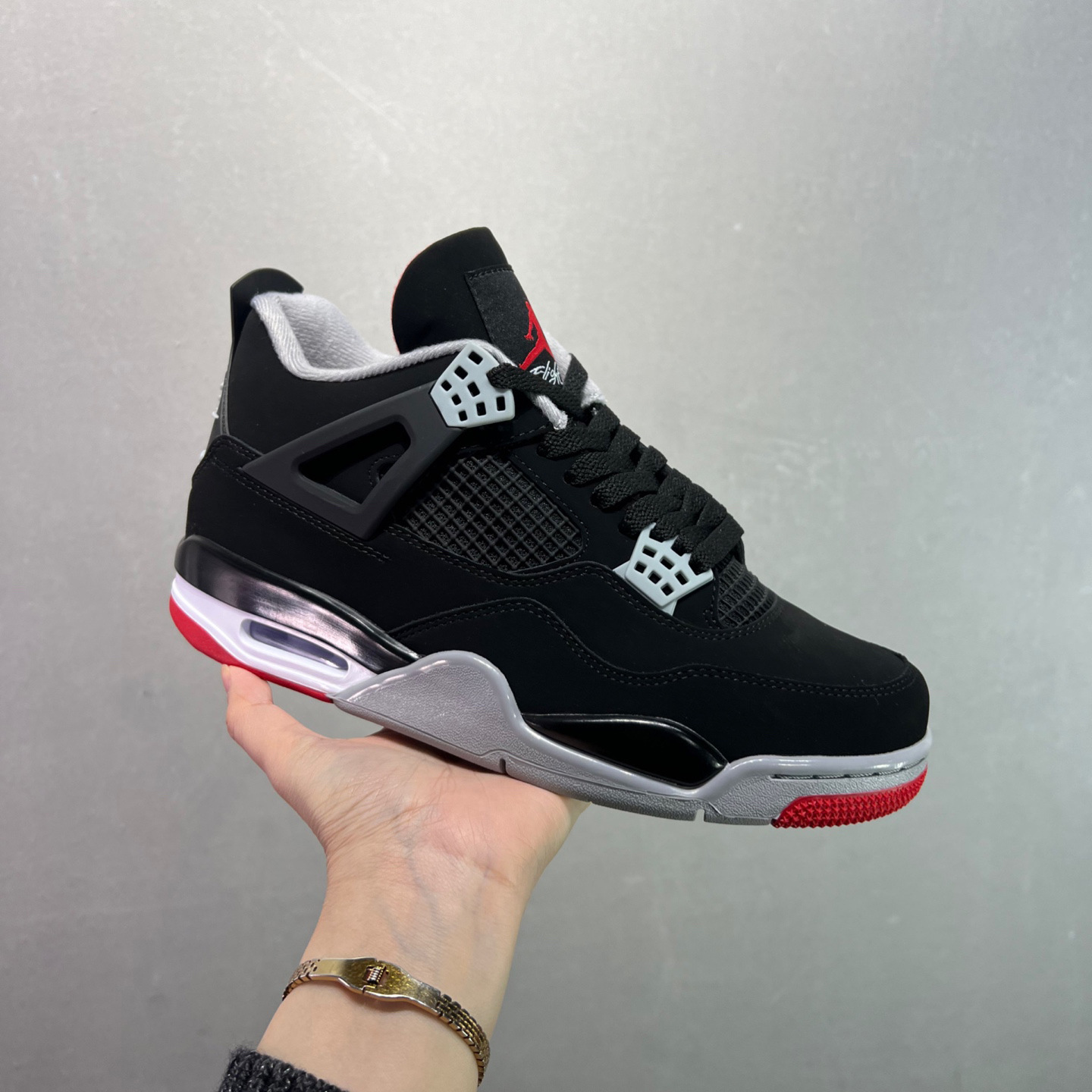 Visión alta aj4 zapatos de baloncesto de cuero gris de seda para hombres zapatos deportivos casuales con almohadilla de aire de fondo grueso para mujeres Kaws nocturario