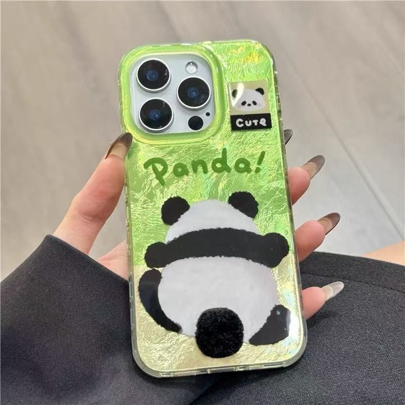 Lindo animal de espalda para iphone16ProMax nuevo 15 funda para teléfono móvil 14 Apple 13 cola de bola de pelo