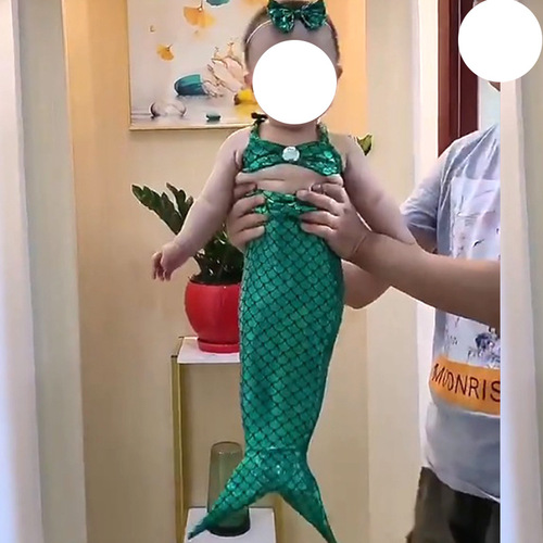 Baby mermaid tail newborn photography clothing studio beauty baby styling props baby full moon