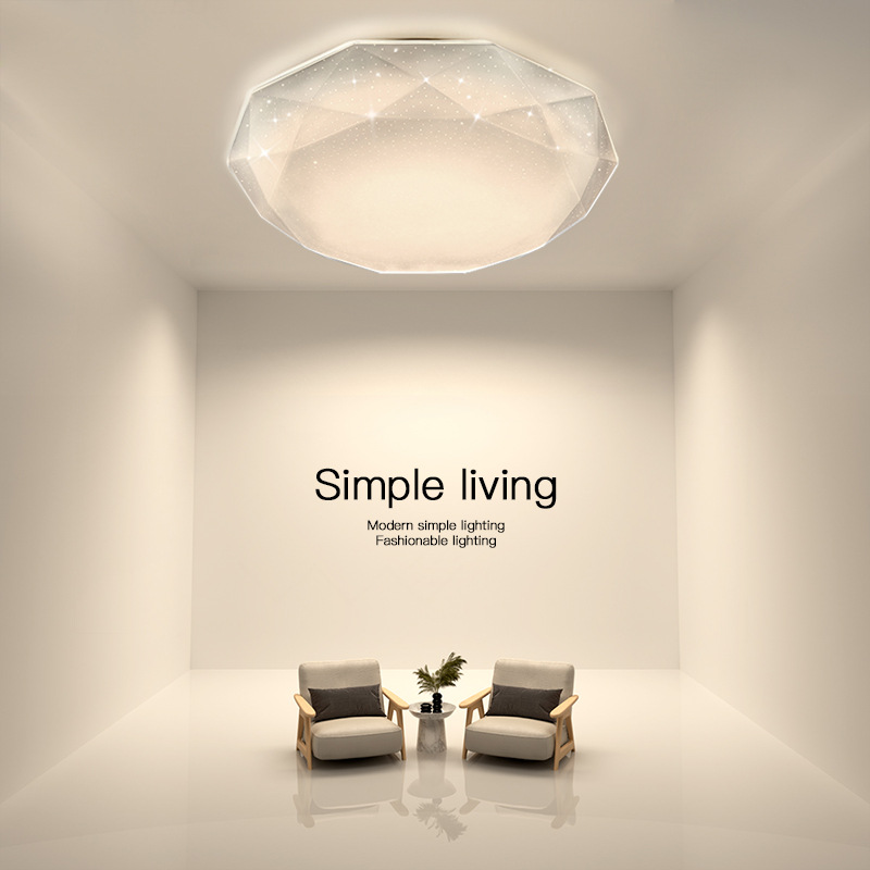 led Ceiling Lamp Household Gymnolus Diamond Bedroom Lamp Modern Simple Living Room Lamp Indoor Home Decoration Lighting Manufacturers