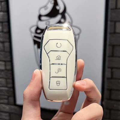 Car key bag Song plus Tang dmi Qin pro - byd-f-smart-4-key-single-shell-white