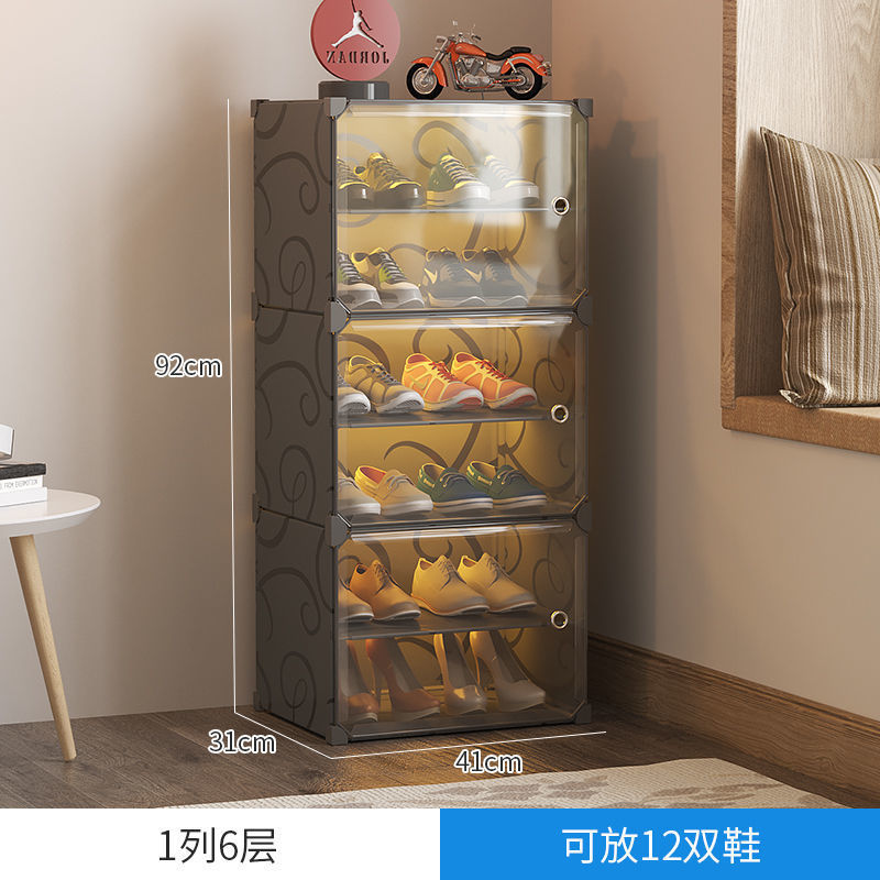 Zapatero entrada a la puerta contra la pared armario de almacenamiento de zapatos armario de zapatos para el hogar resistente y duradero estante de liquidación especial multicapa
