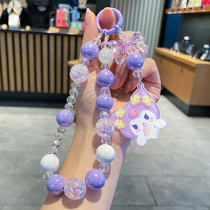 Colgante creativo lindos anillos de cadenas de caja de teléfono móvil accesorios de viento de niña insdiy cuentas de brazalete colgante de llaves