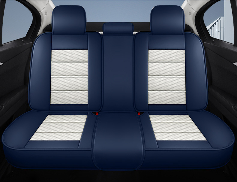 Summer Leather Car Seat Cushion, All-Season Universal Seat Pad, Full Surround Seat Cover, Nappa Leather Seat Cover, European and American Style