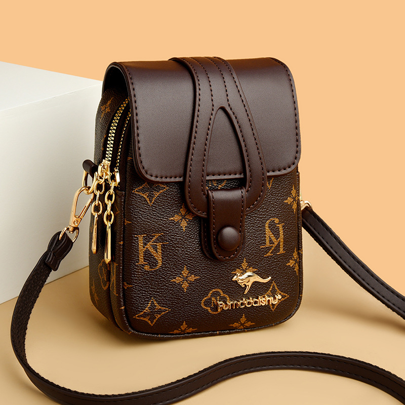 여성용 작은 가방 2025 새로운 유행 패션 다목적 휴대 전화 동전 지갑 다층 가벼운 럭셔리 질감 어깨 크로스 바디 백