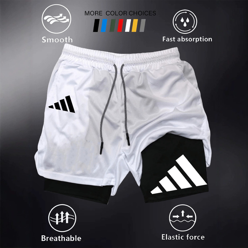 2026 Men's 2D Printed Running Shorts Gym Double-Layer Fitness Shorts Two-In-One Quick-Drying Training Shorts 2026 Men's 2D Printed Running Shorts Gym Double-Layer Fitness Shorts Two-In-One Quick-Drying Training Shorts