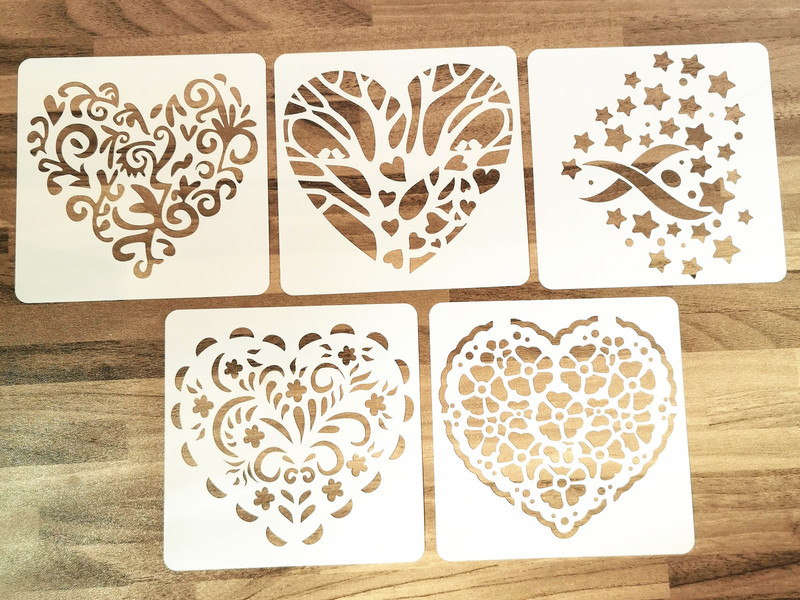 Love painting template Valentine's Day theme painting board Amazon cross-border spray painting board