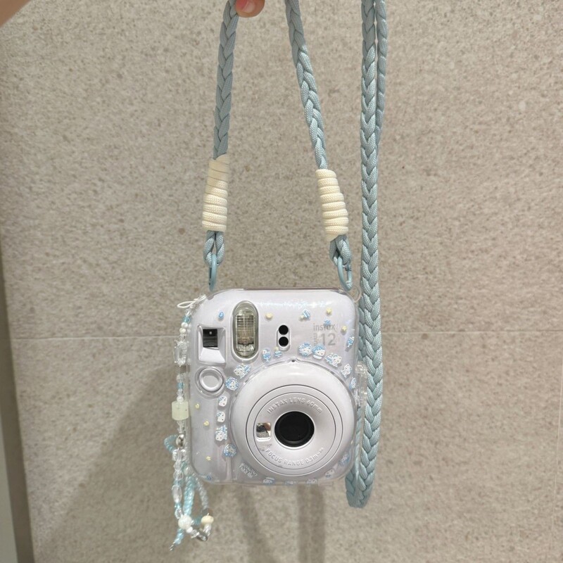Mini12/11 Transparent Shell Instax Crystal Shell Polaroid Hard Shell Camera Protective Shell Shell Chain Trendy