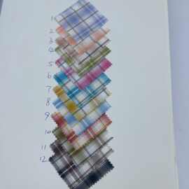 春夏色织新品韩风肌理高品质格子条纹男女童装衬衫连衣裙吊带鞋材
