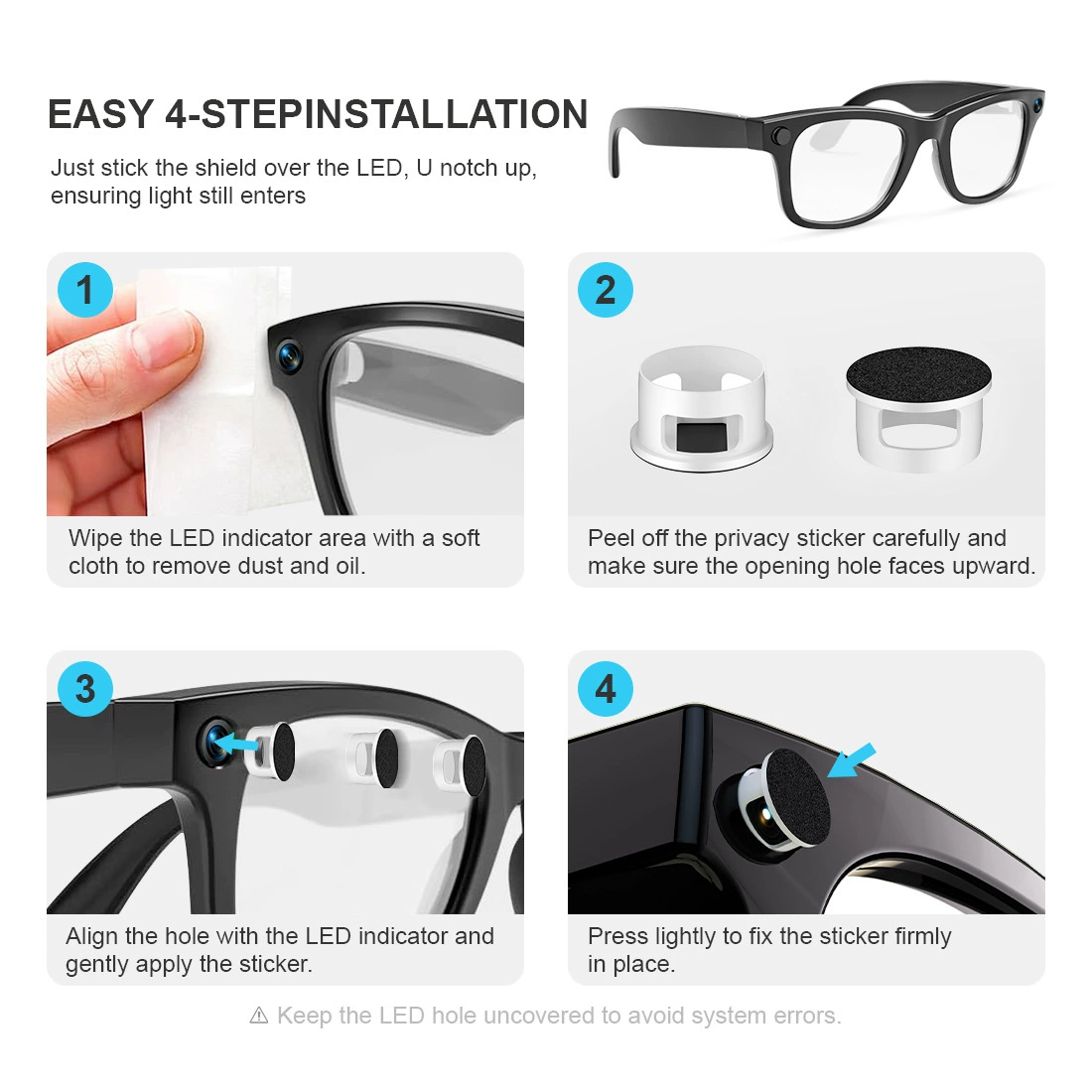Rayban, compatible glasses, accessories, smart sticker