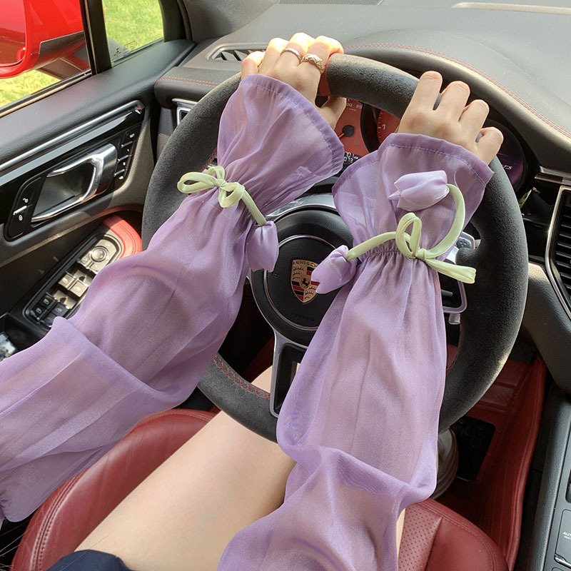 Sleeve de hielo protector solar suelta y transpirable verano conducir super inmortal arco manga de trompeta de tulipanas sleeve de hielo manga